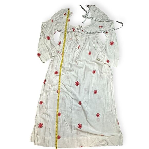 FREE PEOPLE Women’s White Emory Embroidered Boho Midi Dress Size Small - Picture 5 of 8